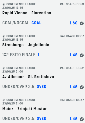 scommesse pronte di oggi 2025-10-23