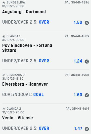 scommesse pronte di oggi 2025-10-31