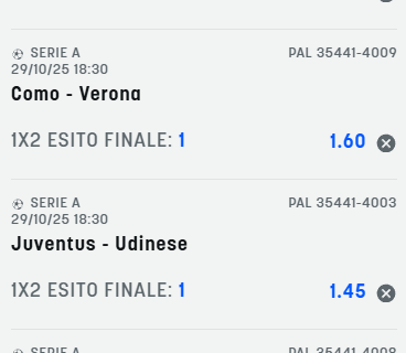 Scommesse vincenti 29-10-25 Scommesse vincenti 29-10-25