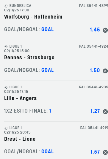 scommesse pronte di oggi 2025-11-02