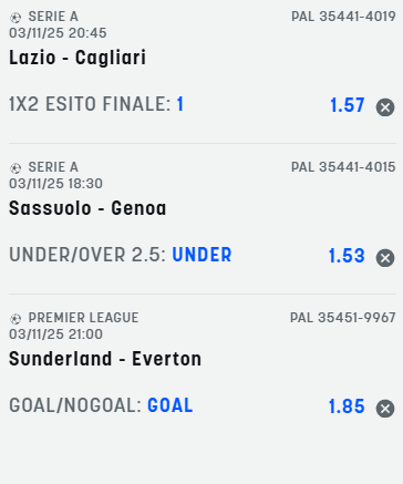 scommesse pronte di oggi 2025-11-03