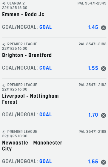 scommesse pronte di oggi 2025-11-22