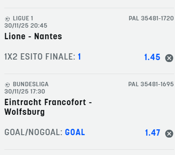 Scommesse vincenti 30-11-25 Scommesse vincenti 30-11-25