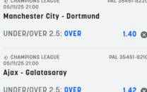 Scommesse vincenti 05-11-25