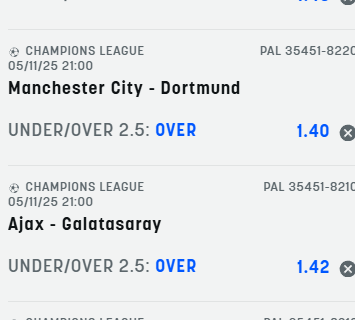 Scommesse vincenti 05-11-25 Scommesse vincenti 05-11-25