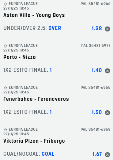 schedina europa league 27-11-25