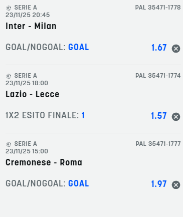 scommesse pronte Serie a 2025-11-22
