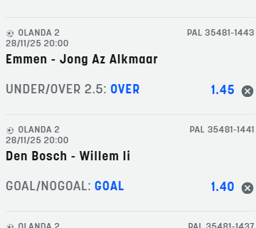 Scommesse vincenti 28-11-25 Scommesse vincenti 28-11-25