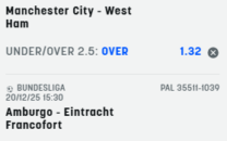 Scommesse vincenti 20-12-25