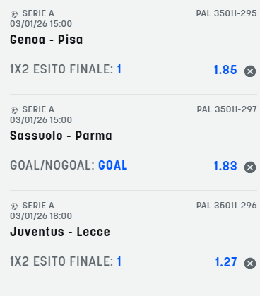 scommesse pronte Serie a 2026-01-03