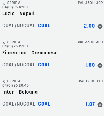 scommesse pronte Serie a 2026-01-03