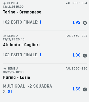 scommesse pronte Serie a 2025-12-13