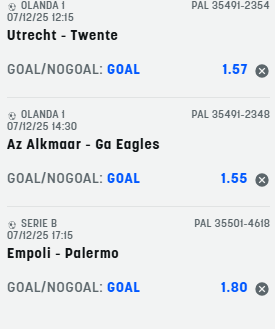 scommesse pronte di oggi 2025-12-07