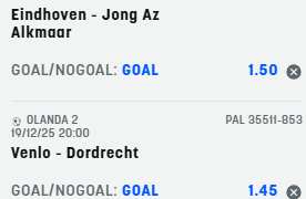 Scommesse vincenti 19-12-25