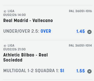 Scommesse vincenti 01-02-26 Scommesse vincenti 01-02-26