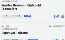 Scommesse vincenti 16-01-26