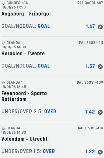 scommesse pronte di oggi 2026-01-18