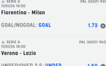 Scommesse vincenti 11-01-26