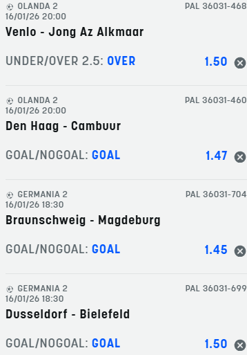 scommesse pronte di oggi 2026-01-16