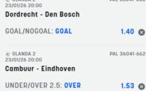 Scommesse vincenti 23-01-26