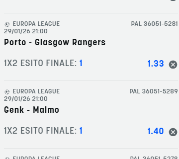 Scommesse vincenti 29-01-26 Scommesse vincenti 29-01-26