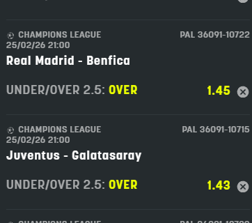 Scommesse vincenti 25-02-26 Scommesse vincenti 25-02-26