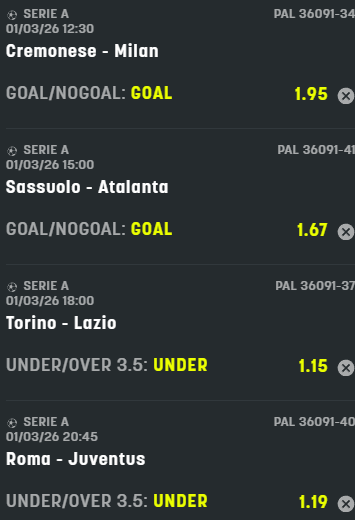 scommesse pronte Serie a 2026-02-28