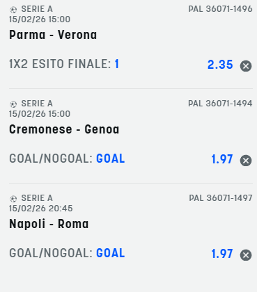 scommesse pronte Serie a 2026-02-14