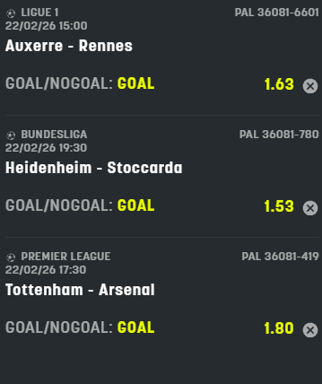 scommesse pronte di oggi 2026-02-22