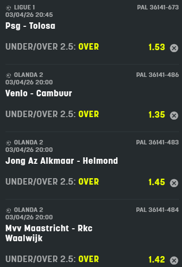 scommesse pronte di oggi 2026-04-03