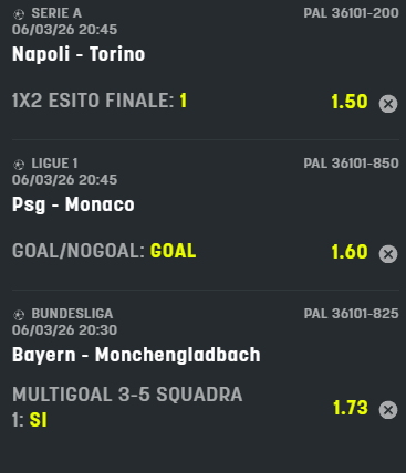 scommesse pronte di oggi 2026-03-03