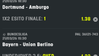 Scommesse vincenti 21-03-26