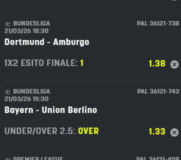 Scommesse vincenti 21-03-26 Scommesse vincenti 21-03-26