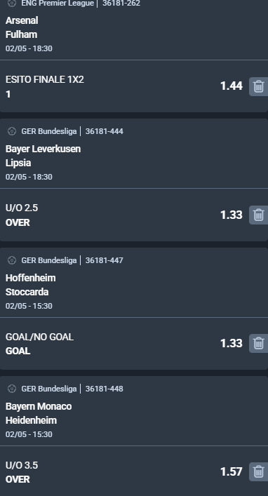 scommesse pronte di oggi 2026-05-02