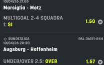 Scommesse vincenti 10-04-26