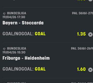 Scommesse vincenti 19-04-26