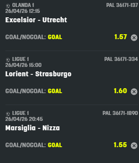 scommesse pronte di oggi 2026-04-26