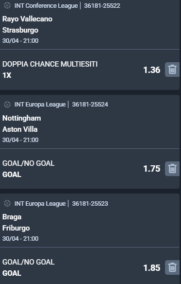 scommesse pronte di oggi 2026-04-30