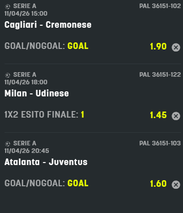 scommesse pronte Serie a 2026-04-11