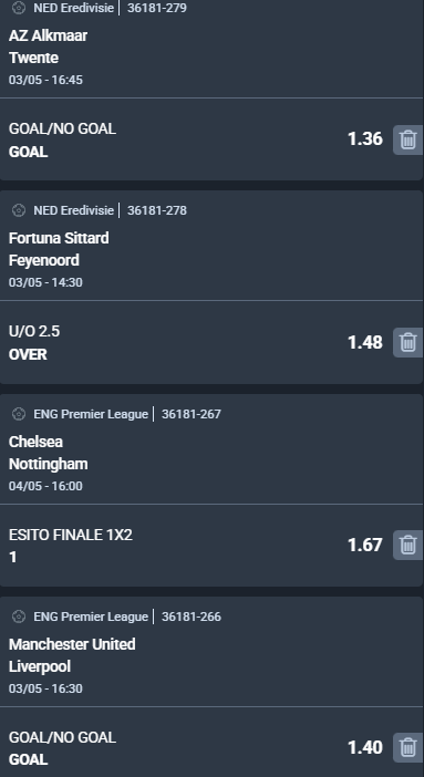 scommesse pronte di oggi 2026-05-03