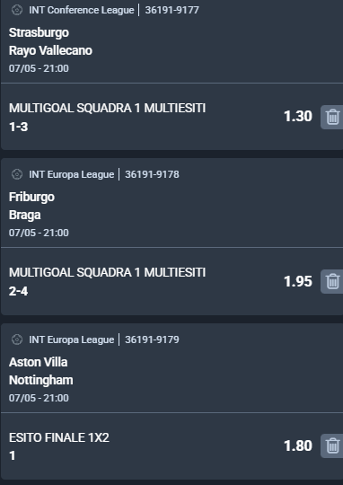 scommesse pronte di oggi 2026-05-07