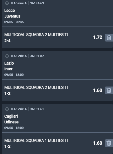 scommesse pronte Serie a 2026-05-09