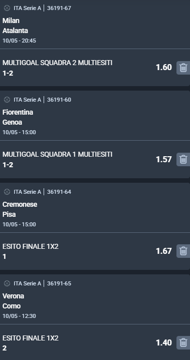 scommesse pronte Serie a 2026-05-09