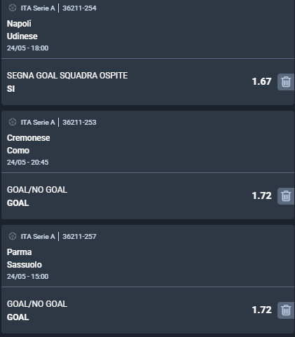 scommesse pronte Serie a 2026-05-24