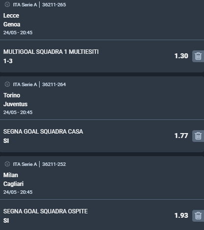 scommesse pronte Serie a 2026-05-24